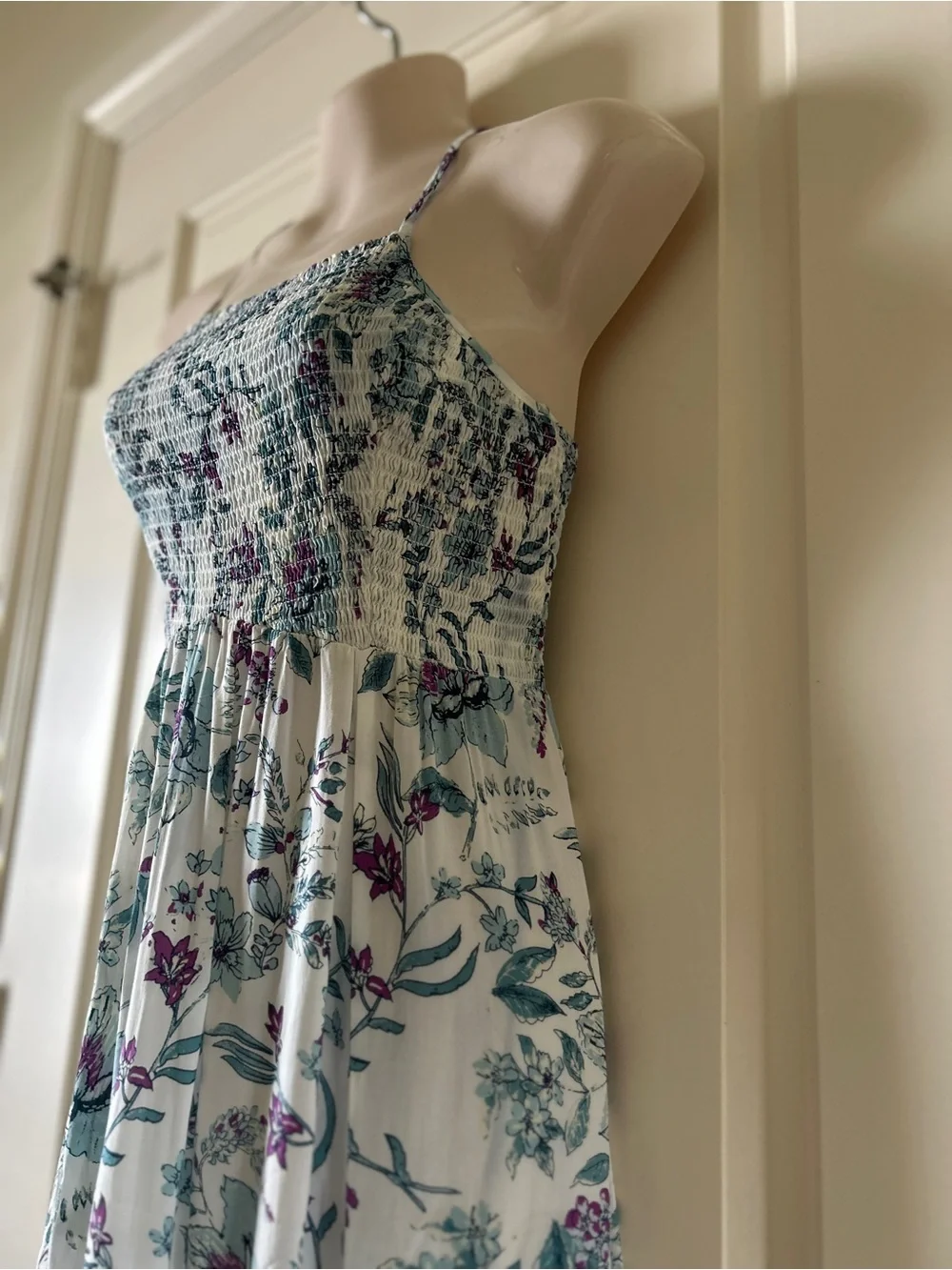 FREE PEOPLE Heat Wave Floral Combo Printed Pink Maxi Dress Size S, EUC
